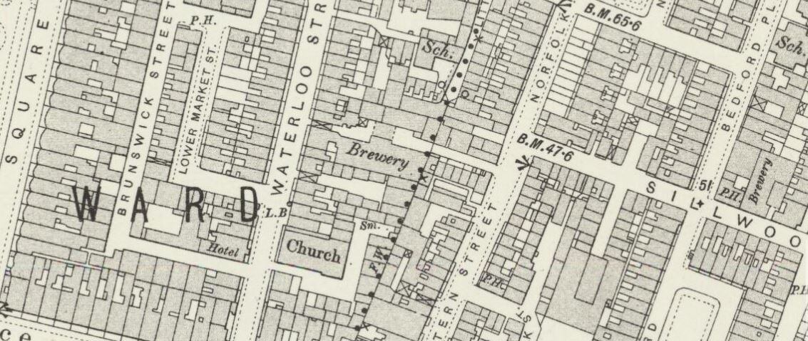An Ordnance Survey extract from 1909. "Reproduced with the permission of the National Library of Scotland" http://maps.nls.uk/index.html