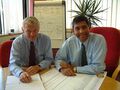 Packaging Manager Nigel Knowland with General Manager Alan Fernandes