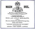 An advert from one of the Alnwick constituent breweries.