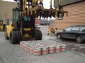 Thirty 30L kegs destined for rail distribution