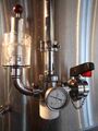 The carbonation control on the cellar tanks