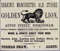 An advert from 1866