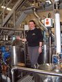 Brewer Breda Tanner in the Pilot Brewery