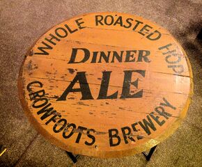 File:Crowfoot Brewery barrel end table.JPG