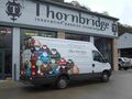 The well badged brewery van outside the new brewery