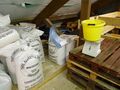 Torrified wheat is weighed out upstairs