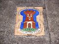 The Olde Oak, Wigmore: a Cheltenham & Hereford plaque set in the pavement - believed removed