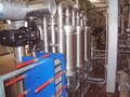 Heat exchanger and membrane housings on the Centec deaeration plant