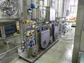 There are two beer peristaltic pumps and two smaller ones for isinglass working in sequence; filling while the operator carries out shiving and positioning the next cask on the other two heads