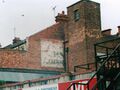 Remains of Hanson's sign. North wall, rear: 2005