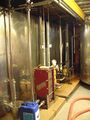 The wort heat exchanger and some of the fermenting vessels by Abbfab from Bolton