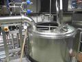 Mash tun with Steels masher tube on the left