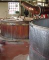Two mash tuns with the Steels masher in between