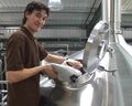 Head Brewer Stefano Cossi at the new brewery