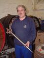 Demonstrating a velinch to sample the casks