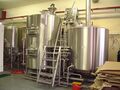 The Premier Stainless Systems skid mounted brewplant in the Lions Den.