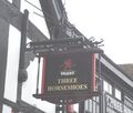Three Horseshoes, Leominster: 'Castle' on the pub sign