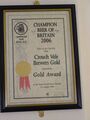The cherished certificate from CAMRA, there is one for 2005 as well.